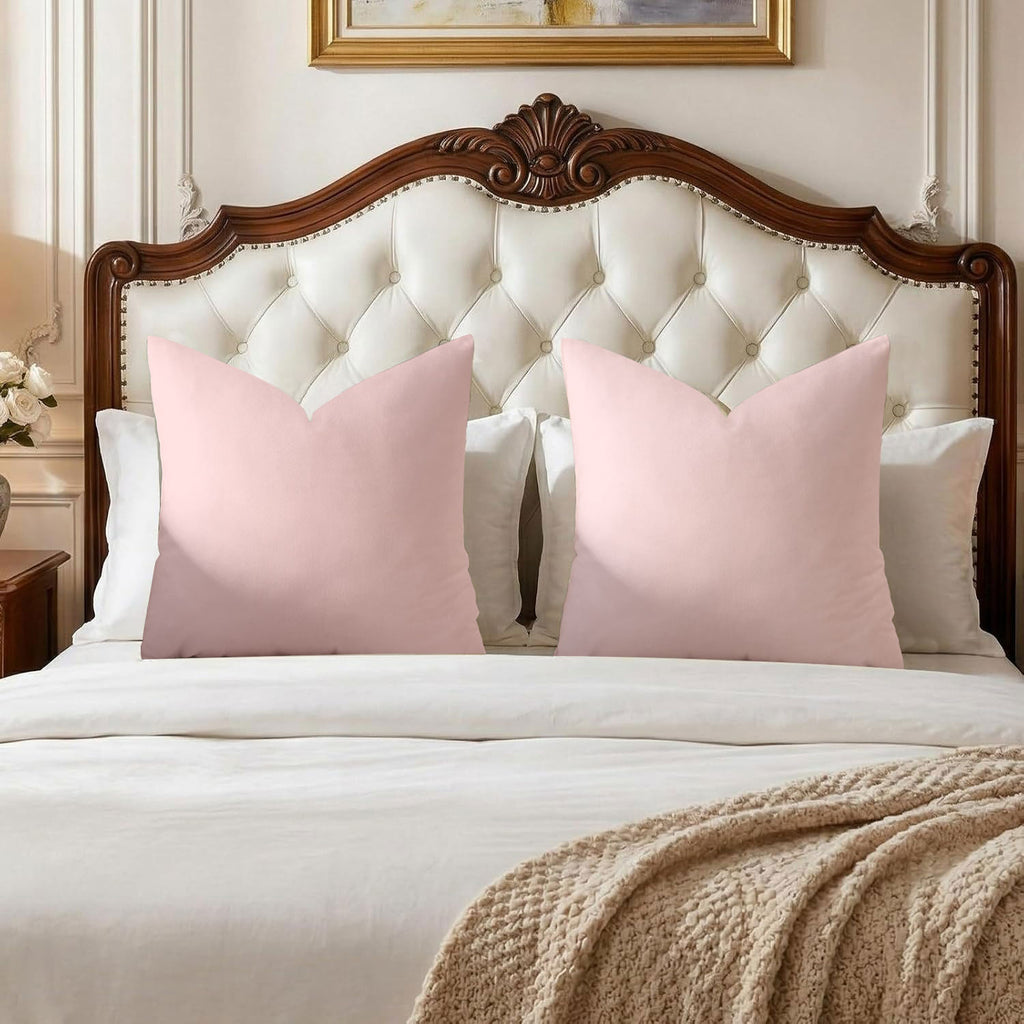 Golden Velvet Decorative Throw Pillow Covers,18x18 Pillow Covers for Couch Sofa Bed 4 Pack Soft Cushion Covers,
